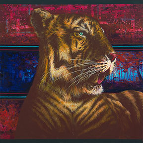 Original Tiger painting by Colin Herke